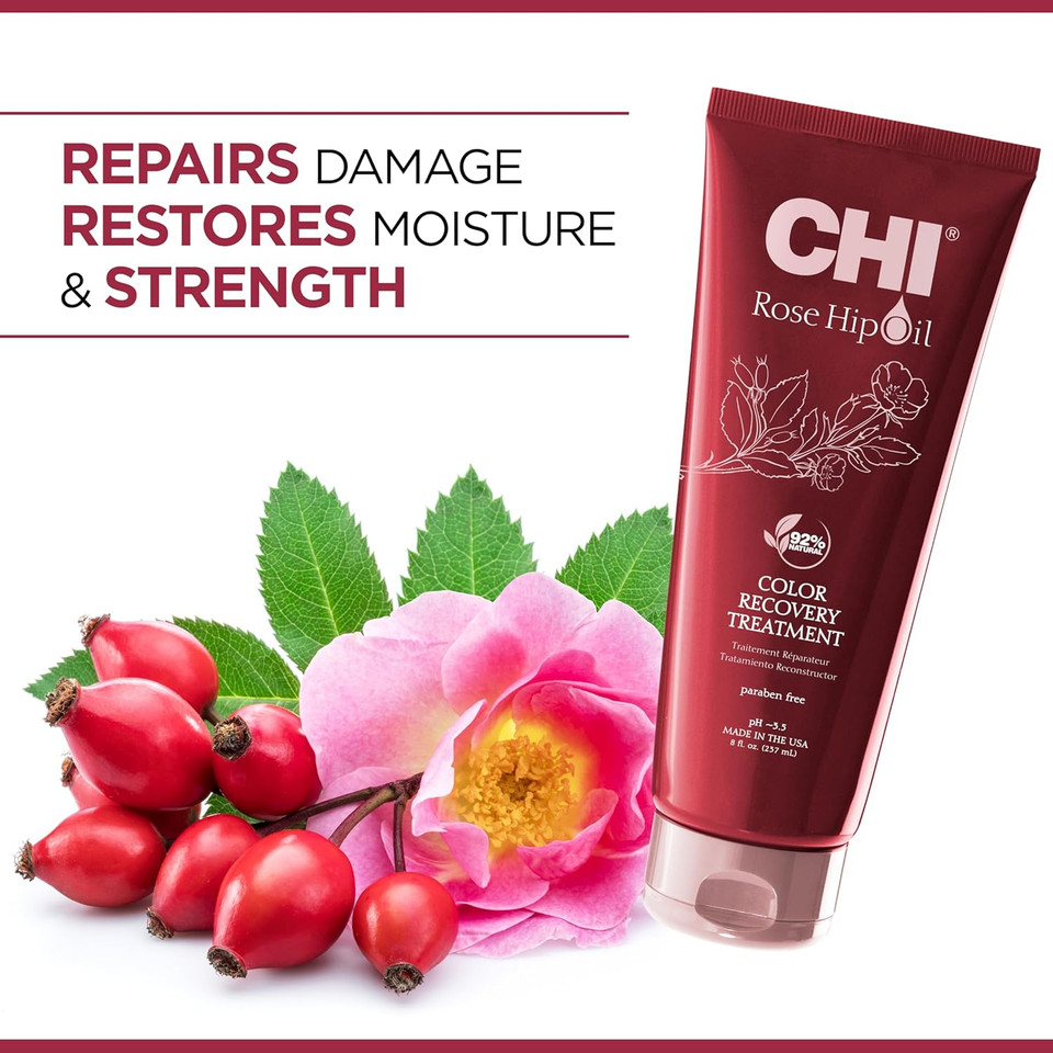 CHI Rosehip Oil, Color Nurture, Recovery Treatment, 237 ml, White
