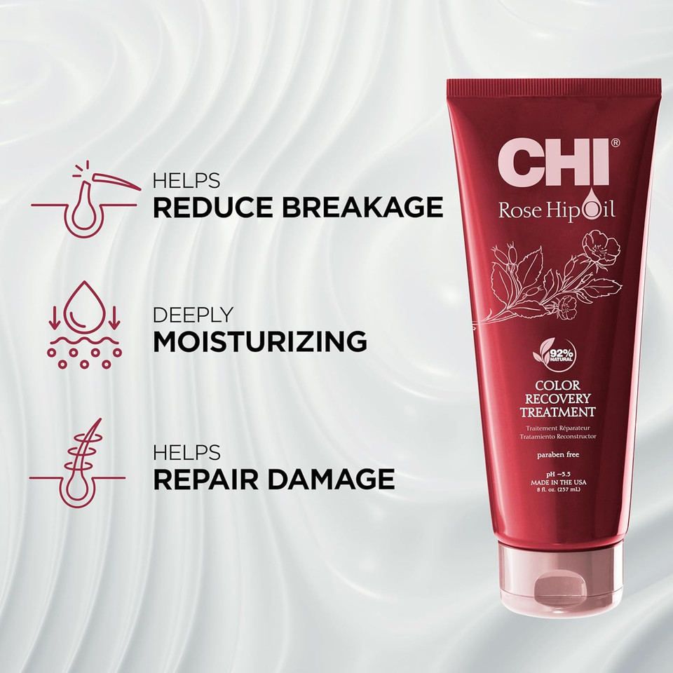 CHI Rosehip Oil, Color Nurture, Recovery Treatment, 237 ml, White