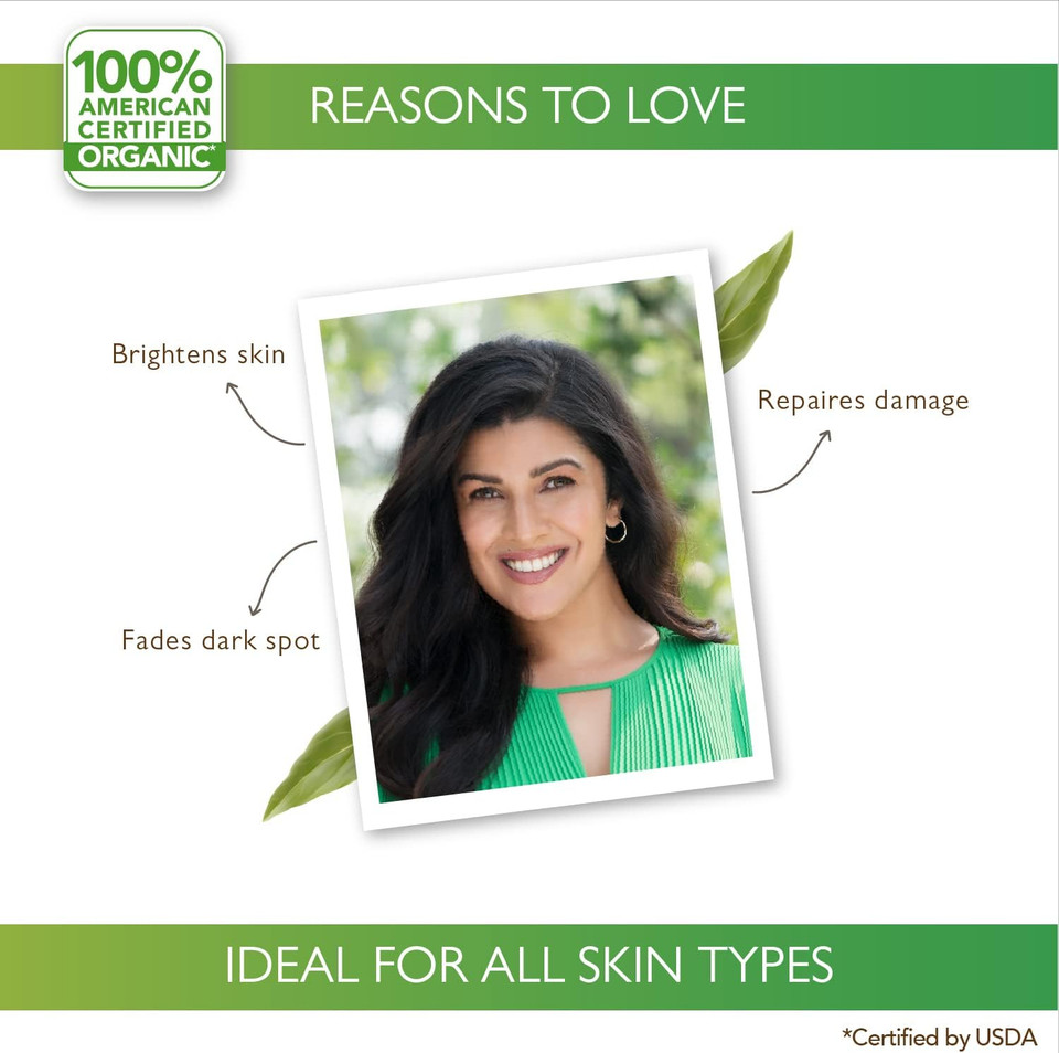 Organic Harvest Brightening Facial Kit: Kakadu Plum & Acai Berry | Pack of 5 Sachets | Facial Kit for Glowing Skin | 100% American Certified Organic, Sulphate & Paraben Free -50gm