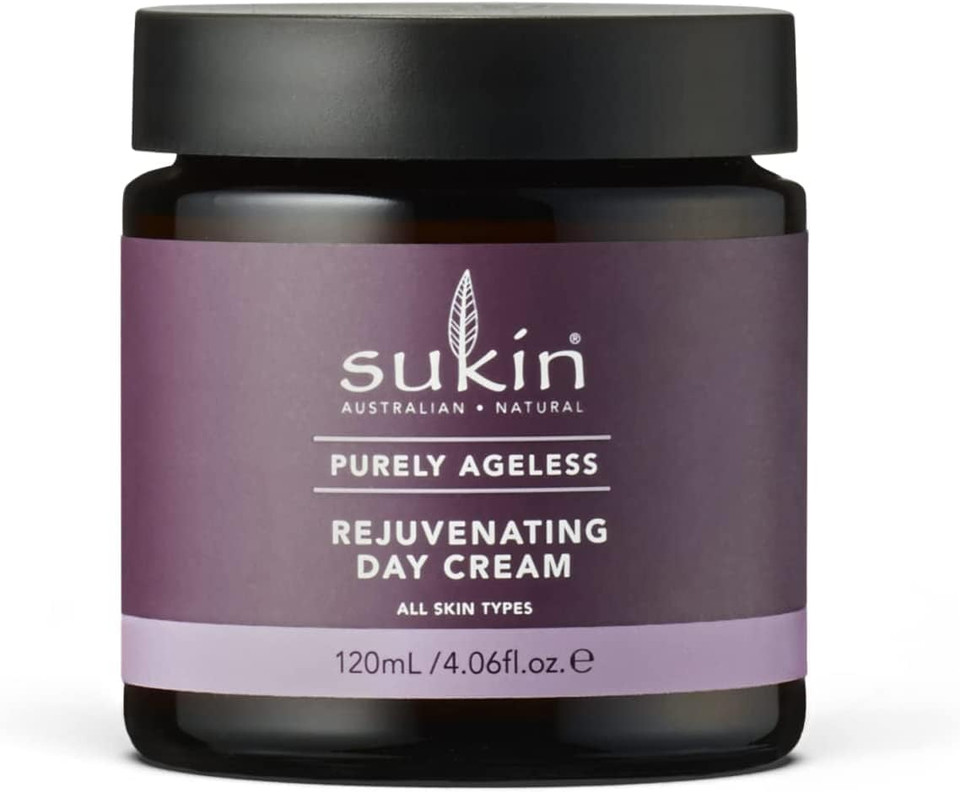 Sukin Purely Ageless Rejuventating Day Cream 120ml - with Vitamin E; cruelty free & vegan friendly - to naturally plump, firm & hydrate skin, whilst softens & soothes dry skin