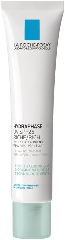 La Roche-Posay Hydraphase UV Riche Moisturising Cream for Dehydrated Sensitive Skin Prone to Dryness 40ML
