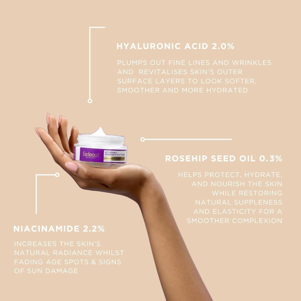 Fade Out Advanced+ Age Protection Even Skin Tone Day Cream - Brightening Cream With Hyaluronic Acid and Niacinamide, SPF 25, 50ml