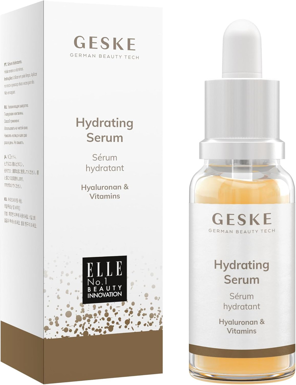 GESKE | Hydrating Serum | For dry skin | Facial care with hyaluronic acid | Gentle skin care | smooths & Strengthens | Vegan Formula without animal testing | Complements GESKE SmartAppGuided Devices