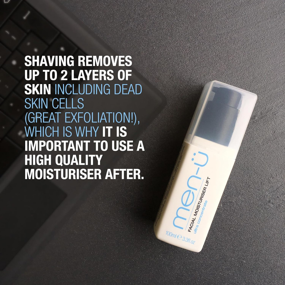 men-ü MOISTURISING BALM (Facial Mosituriser Lift)100ml, moisturiser & aftershave for men, up to 165 apps, Post Shave Mens Moisturiser, longer lasting, High Performance & Vegan Formula, 100 ml