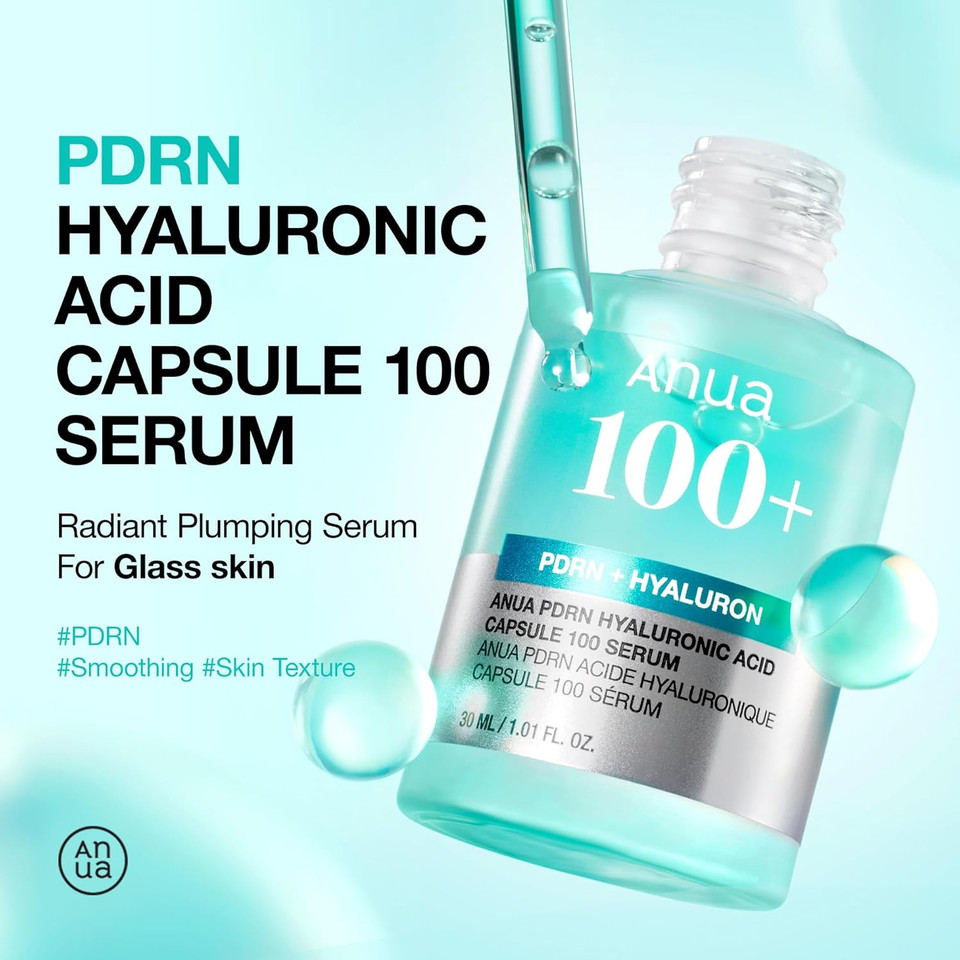 ANUA PDRN Hyaluronic Acid Capsule 100 Serum, Radiant Face Serum, Hyaluronic Acid, Hydration, Moisture Plumping effect, Natural color, Korean Skincare, 30ml/1.01fl.oz ANUA PDRN Hyaluronic Acid Capsule 100 Serum, Radiant Face Serum, Hyaluronic Acid, Hydration, Moisture Plumping effect, Natural color, Korean Skincare, 30ml/1.01fl.oz