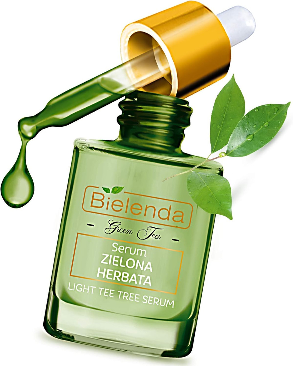 Bielenda Green Tea - Anti-Blackhead Anti-Acne And Skin Renewal Effect Reduce Visibility Of Pores Regulates The Secretion Of Sebum Makes Pores Appear Smaller-Green Tea Face Serum - 15 ml