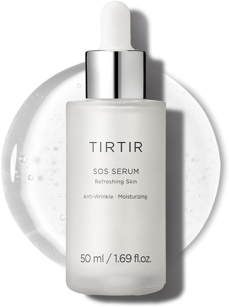 TIRTIR SOS Serum - Radiant Glow Boosting - Plumping, Anti Aging, Hydrating - Visibly Smooth and Glowy Skin - Fragrance Free for All Skin Types, 1.69 fl.oz