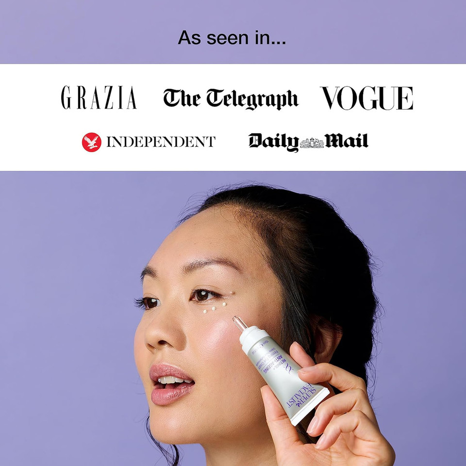 Super Facialist Retinol+ Anti-Ageing Restoring Eye Cream - Retinol Serum with Collagen Boosting White Lupin Seeds for Fine Lines & Wrinkles, Vegan Friendly Anti Ageing Face Cream, 15ml