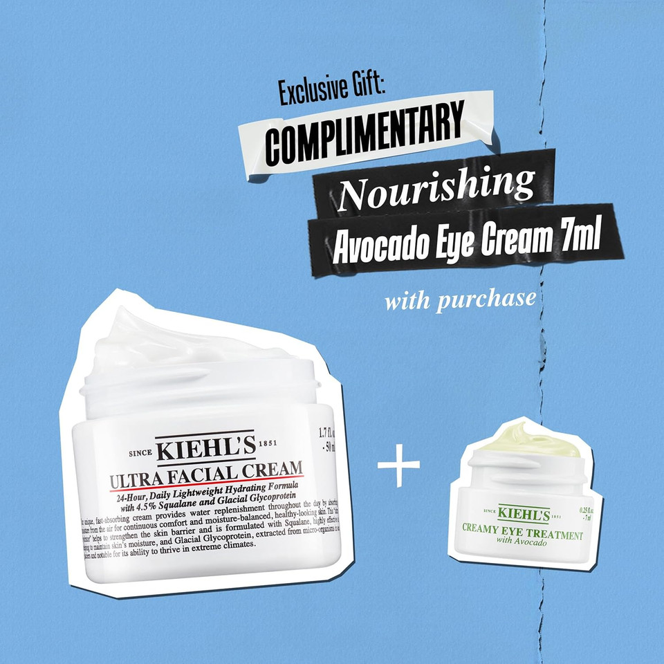 Kiehl's Ultra Facial Cream, Face Moisturiser For Women & Men, Suitable for All Skin Types, Fragrance-Free Kiehl's Ultra Facial Cream, Face Moisturiser For Women & Men, Suitable for All Skin Types, Fragrance-Free