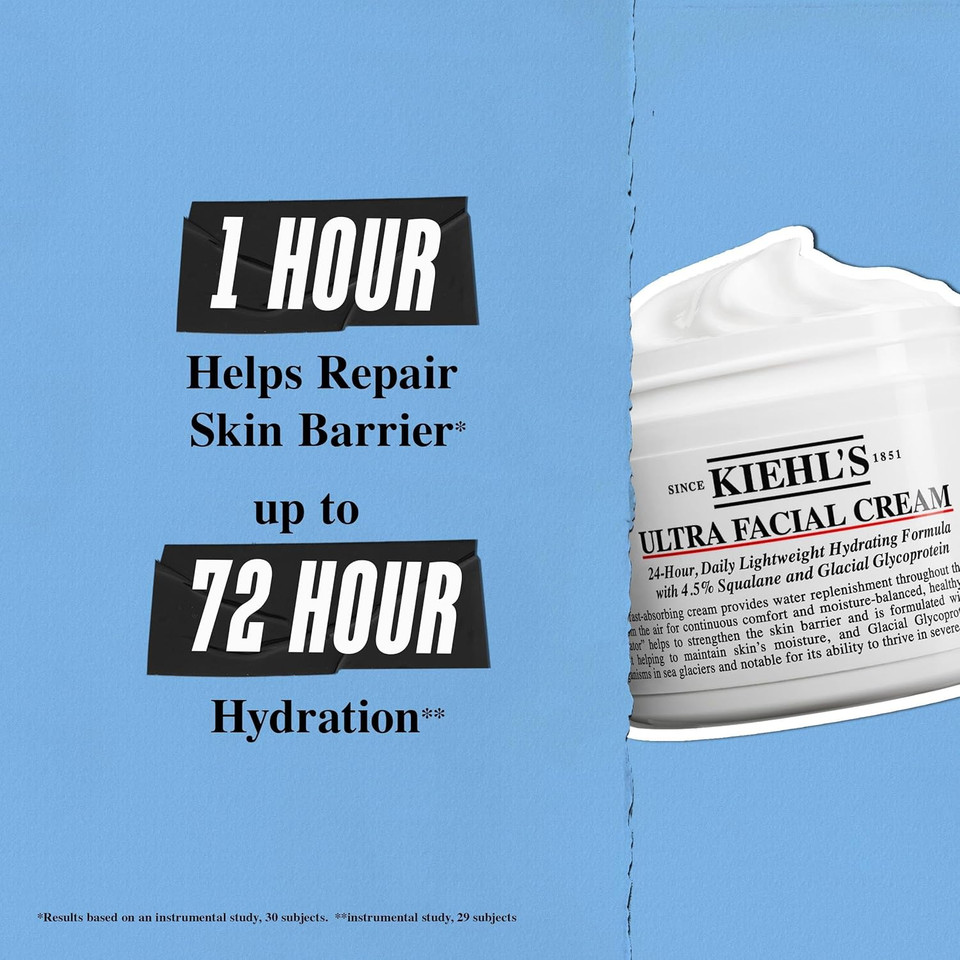 Kiehl's Ultra Facial Cream, Face Moisturiser For Women & Men, Suitable for All Skin Types, Fragrance-Free Kiehl's Ultra Facial Cream, Face Moisturiser For Women & Men, Suitable for All Skin Types, Fragrance-Free