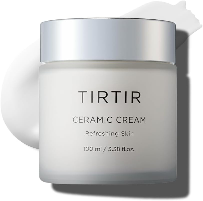 TIRTIR Natural Ceramide Cream | Deep moisturizer for Glass Skin, Polyglutamic acid, Centella Asiatica Extract, Skin barrier, Nature derived ingredients, Dry skin, Korean skincare (50ml, Light)