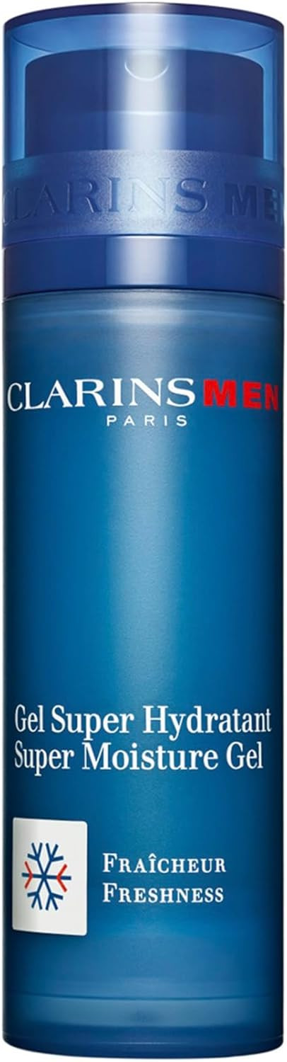 Clarins Men Super Moisture Gel 50ml | Lightweight, Oil-Free Moisturiser for Instant Hydration & Energised Skin