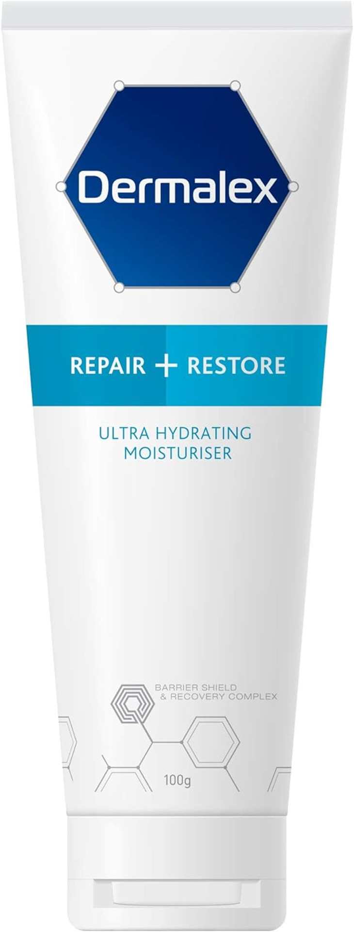 Dermalex Repair + Restore  Ultra Hydrating Moisturiser Cream for Dry Skin  100 g