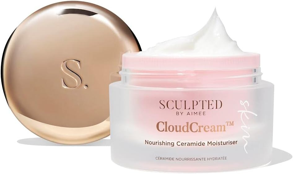 Cloud Cream from Sculpted by Aimee - Hydrating, Non Comedogenic Moisturiser with Ceramide, Shea Butter & Hyaluronic Acid for Dehydrated Skin (Cloud Cream)