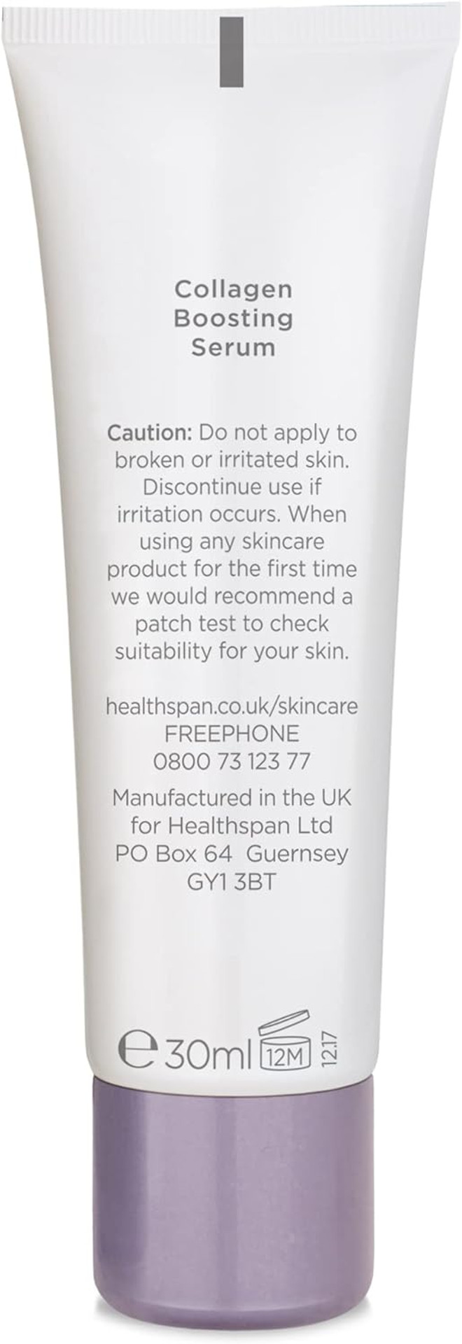 Healthspan Replenish Collagen Boosting Serum | Vitamins C & E | Plant Oestrogens | Reduces Fine Lines & Wrinkles | Menopause Support (60ml)