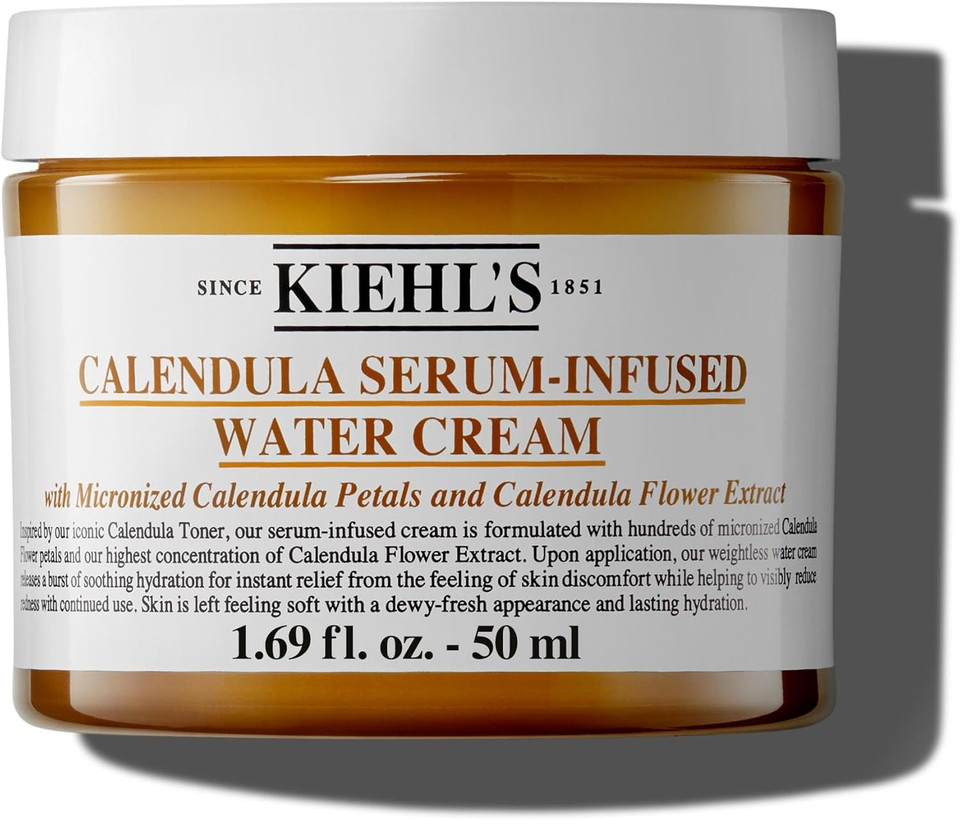 Kiehl's Calendula Serum-Infused Water Cream, Soothing Gel Moisturiser for All Skin Types, 50Ml