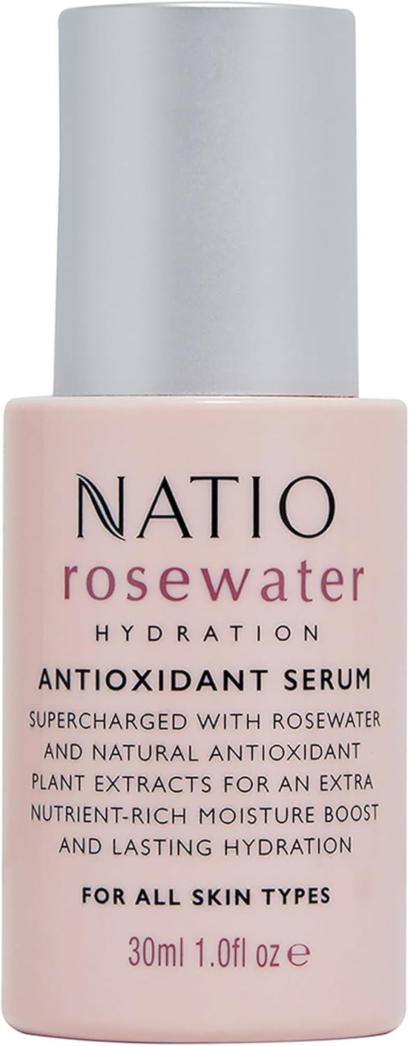 Natio Australia Rosewater Hydration Antioxidant Serum, 30 ml - Hyaluronate Serum - Moisturising - Partner for Facial Moisturiser with Shea Butter