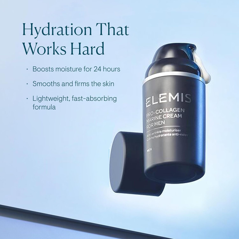 Elemis Pro-Collagen Night Cream, Marine Cream SPF 30 & Rose Marine Cream 30ml  Anti-Aging Moisturiser for Firming, Hydration & Radiant Skin