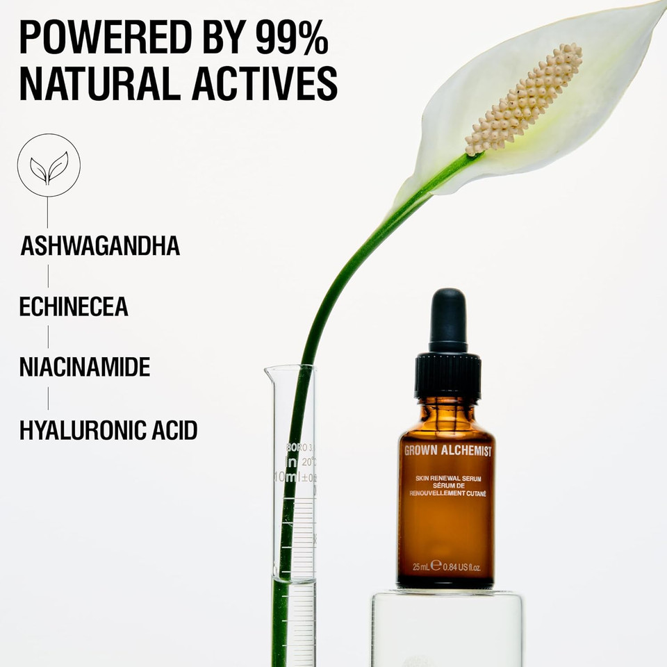 Grown Alchemist Skin Renewal Face Serum - Niacinamide Serum with Echinacea, Reishi Mushroom Antioxidant for Skin Barrier Protection - Hydrating Hyaluronic Acid, Anti Aging and Anti Wrinkle 25ml
