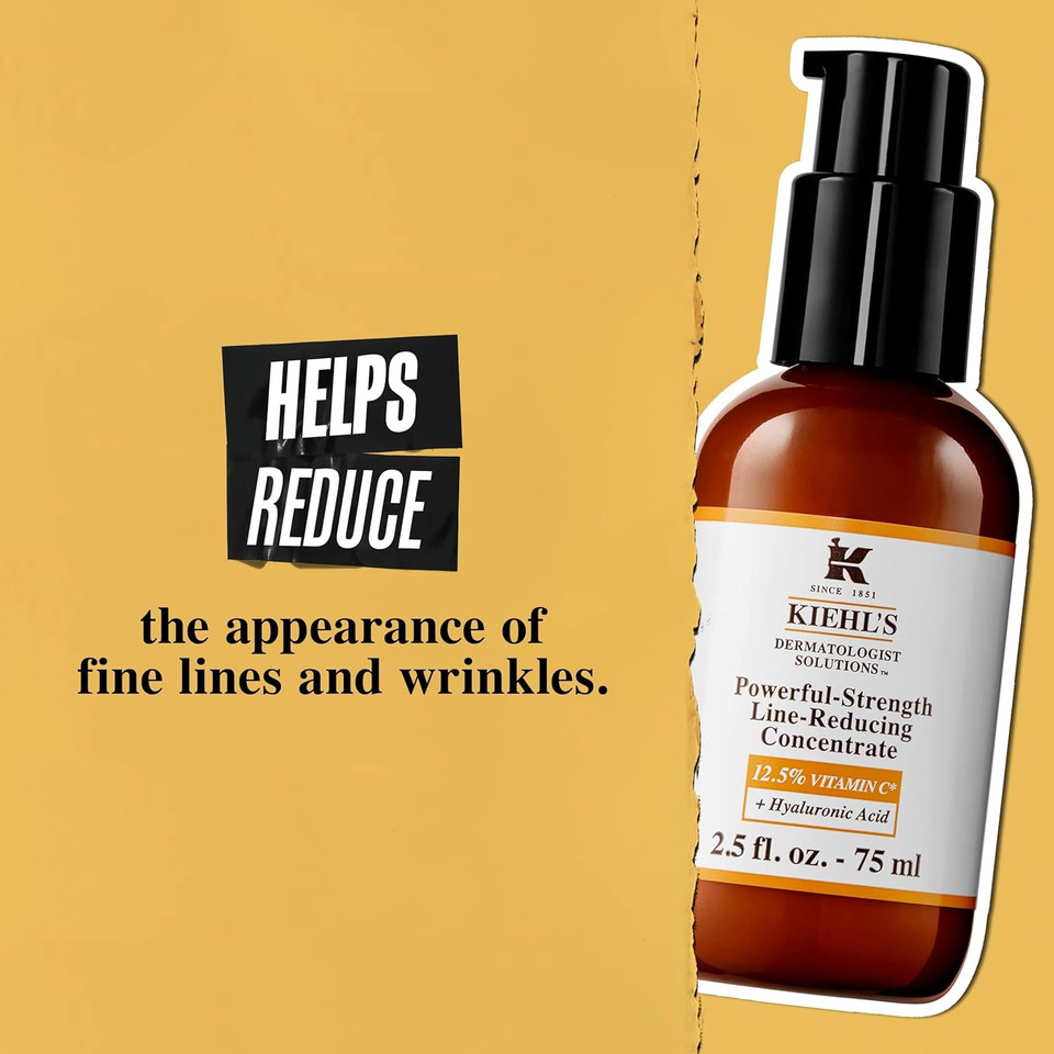 Kiehl's Powerful-Strength 12.5% Vitamin C Serum, Line-Reducing Concentrate Face Serum