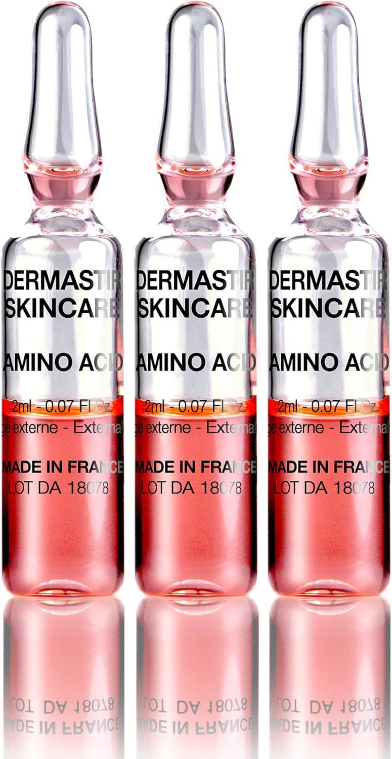 Dermastir Amino Acid Ampoules  Anti-Aging, Repairs and Strengthens Skin Elasticity - Made in France, 10 vials of 2ml