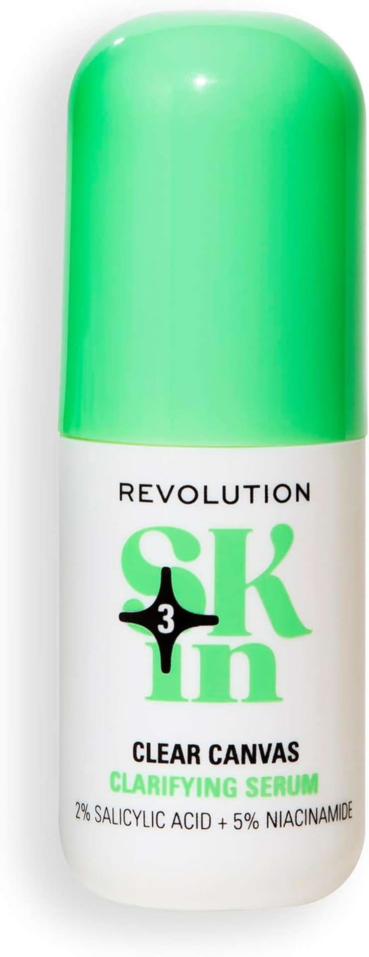 Revolution Skin, Clear Canvas 5% Niacinamide & 2% Salicylic Acid Clarifying Serum, Face Serum, Helps Blemishes, Vegan & Cruelty-Free, 30ml