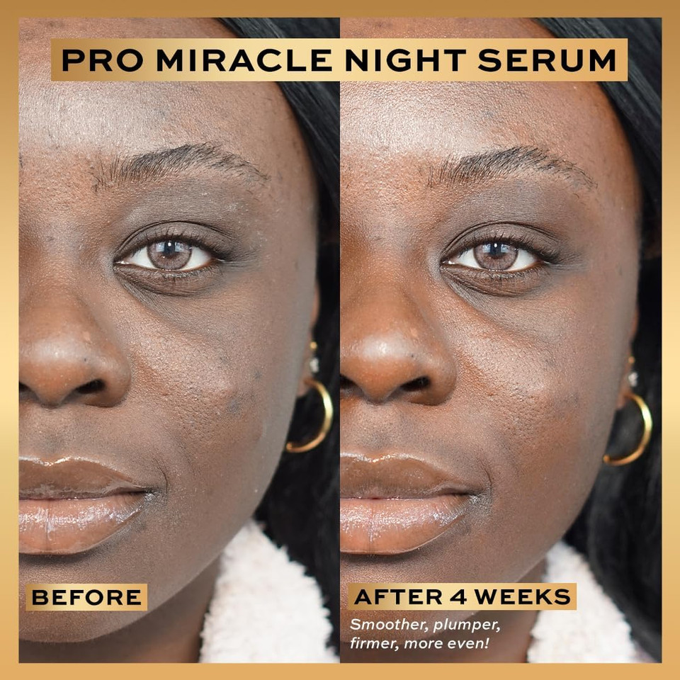 Revolution Pro, Miracle Night Rescue Serum Advanced Complex, Overnight Face Serum, Smooths and Plumps Skin, 30 ml