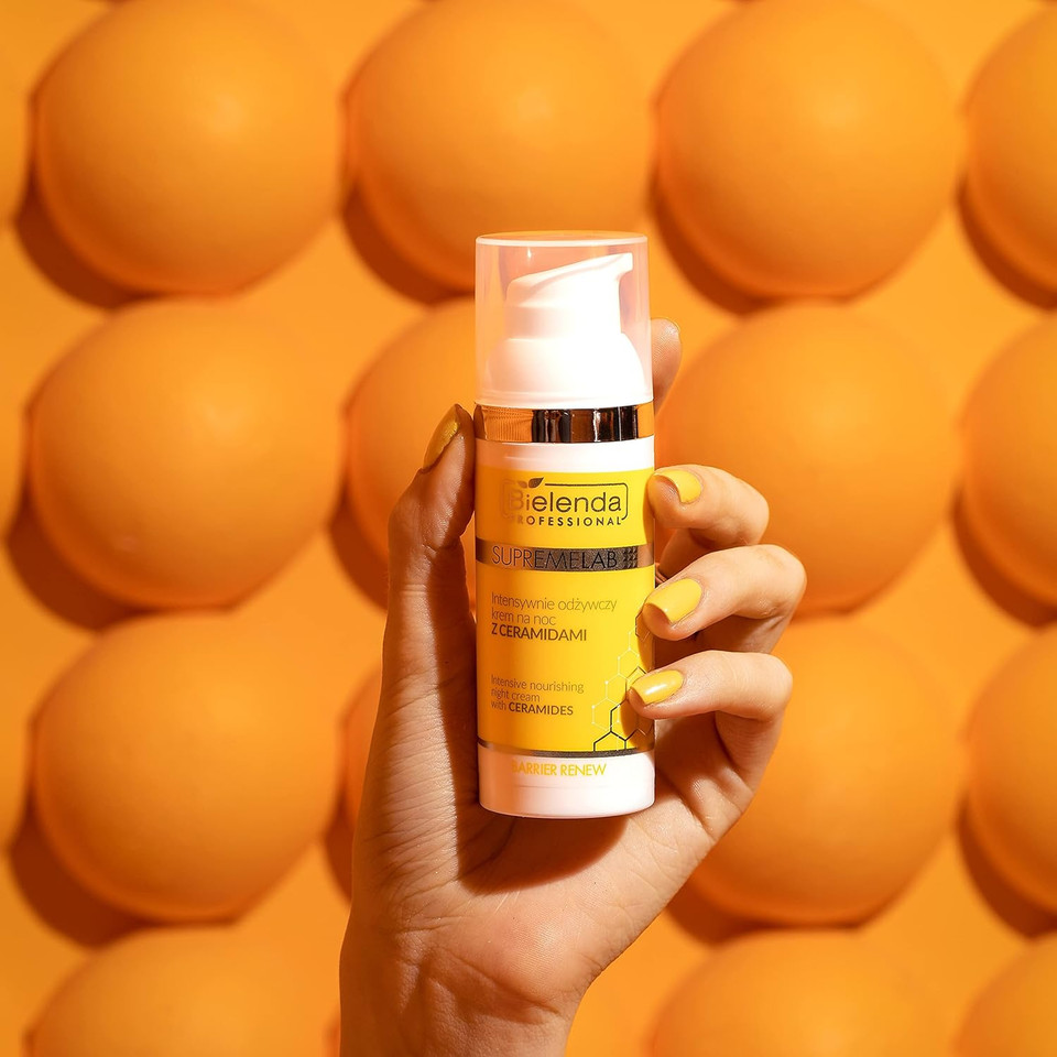 Bielenda Professional Supremelab Barrier Intensive Night Cream with Ceramides, Nourishing Hydrating Cream, 50 ml