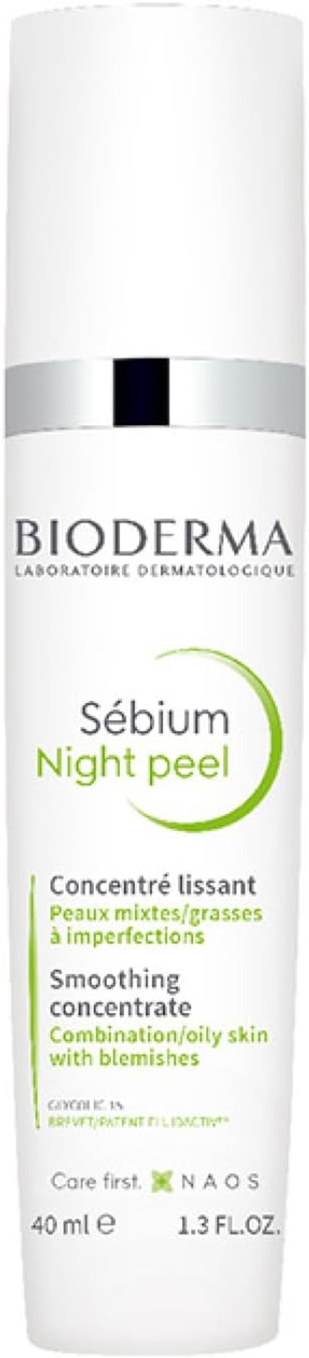Bioderma Sébium Night Peel - Gentle Facial Peel for Oily & Acne Prone Skin, Spot Treatment Unveils Skin Radiance, Smooth Skin & Reduced Shine, 40ml