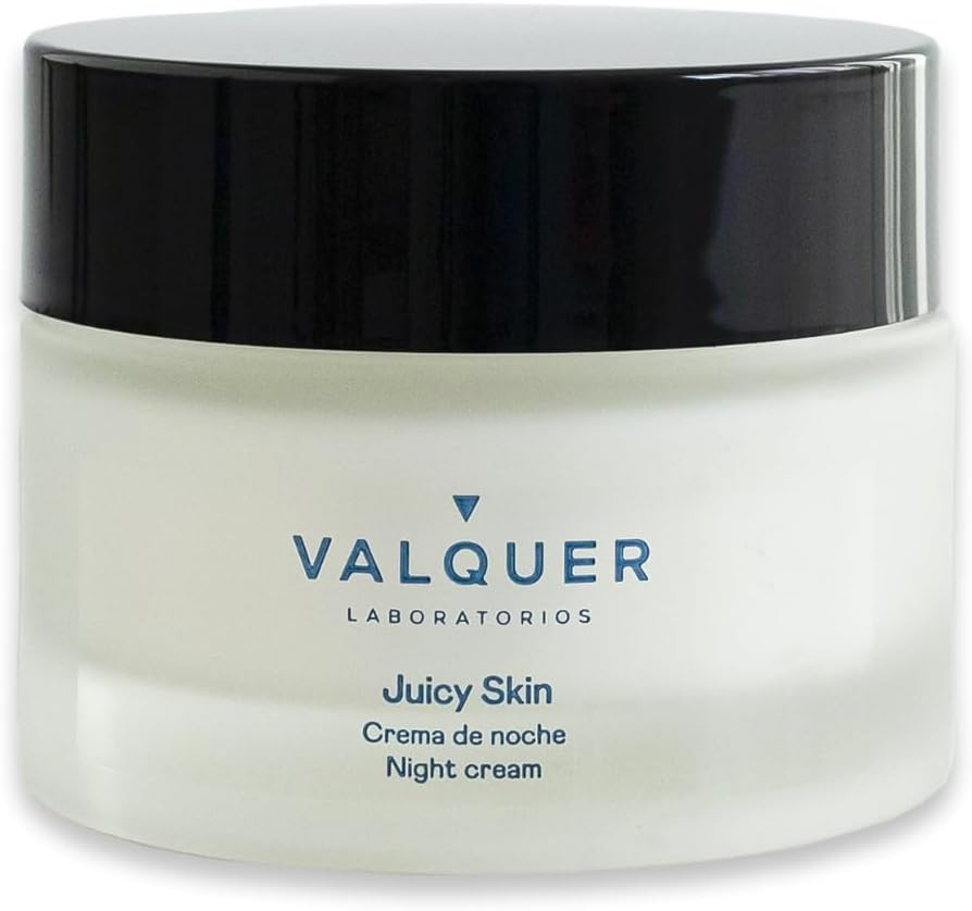Valquer Laboratories Moisturising Night Cream for Face with Bamboo Water and Hyaluronic Acid Super Moisturising 95% Natural Ingredients All Skin Types - 50ml