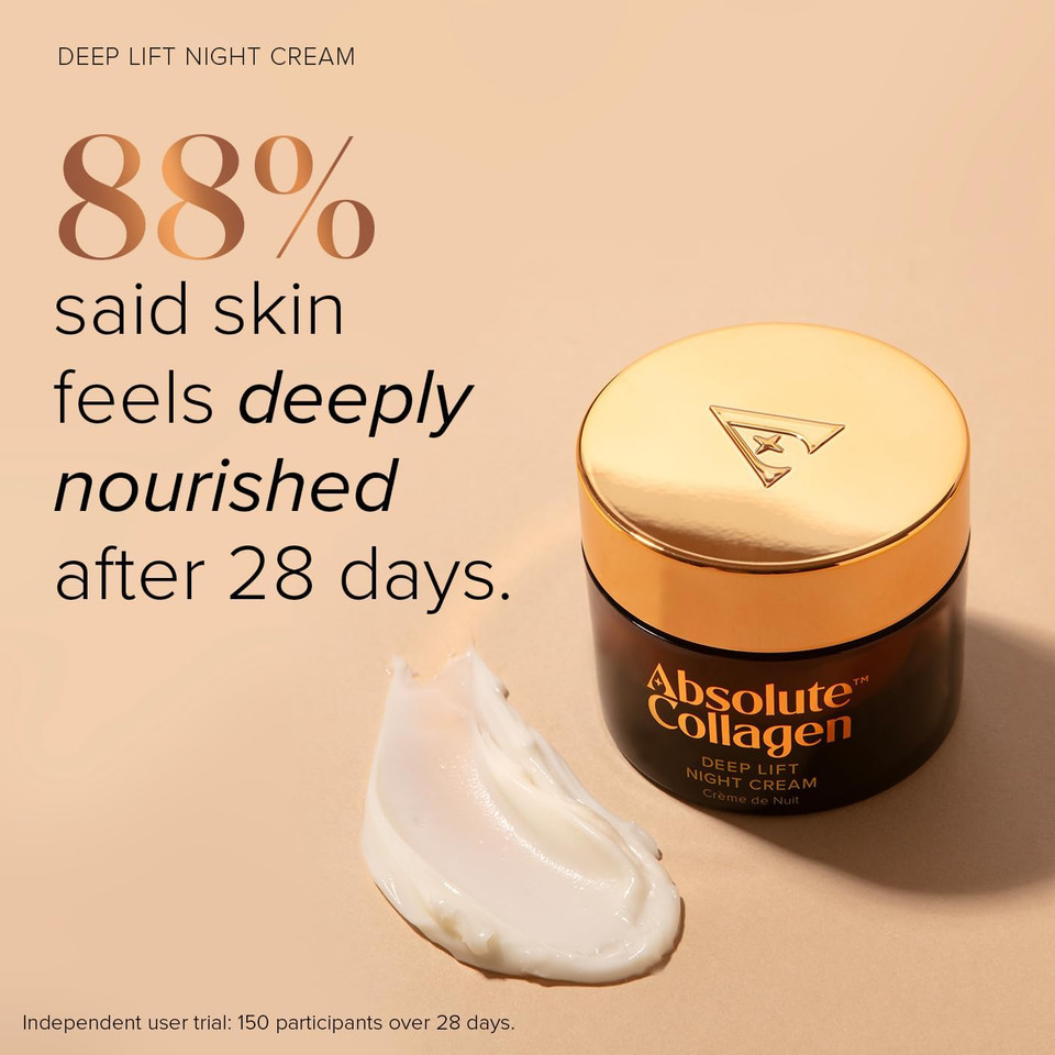 Absolute Collagen Deep Lift Night Cream 50ml - Nourishing & Hydrating - Repair & Restore Skin Barrier - Improves Skin Texture, Elasticity & Firmness - Reduce Appearance of Fine Lines - Anti-Ageing