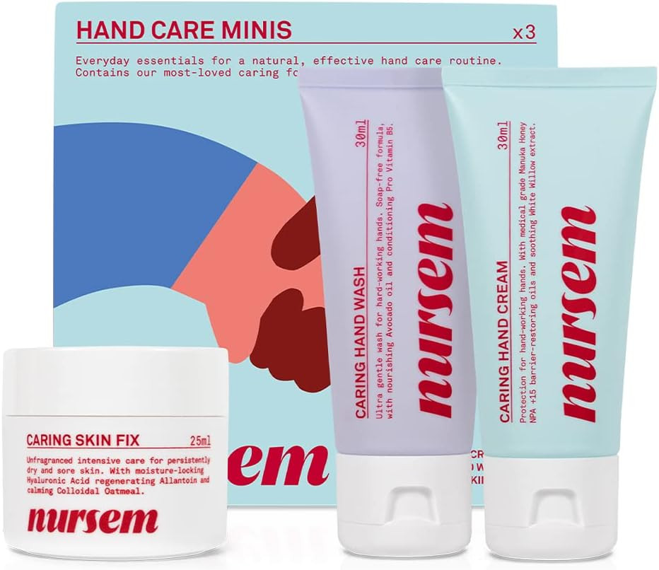 Nursem HAND CARE MINIS | Hand cream gift set for sensitive skin, nurses gift set, 3 Piece Set