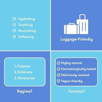 Q+A Bodycare Heroes Giftset - 3-Step Skincare Routine: Salicylic Acid Body Wash, AHA Exfoliator Scrub & Vitamin C Body Cream, Travel Sized 50ml Each, Exfoliate, Smooth & Radiate, Softens Skin