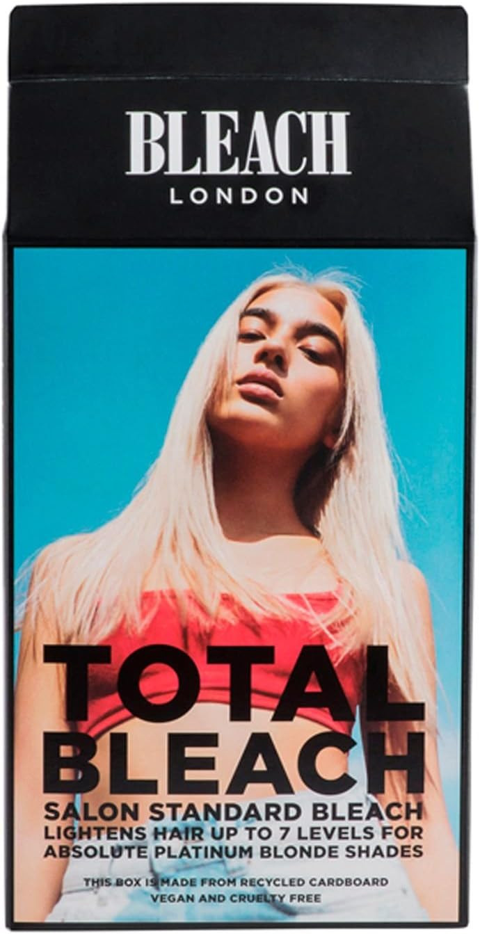 Bleach London Total Bleach Kit, At-home Hair Bleach, Nourishing Treatment, Includes 30 Vol 9% Developing Lotion - Suitable for All Hair Types - Vegan & PETA-Approved (Complete Kit)