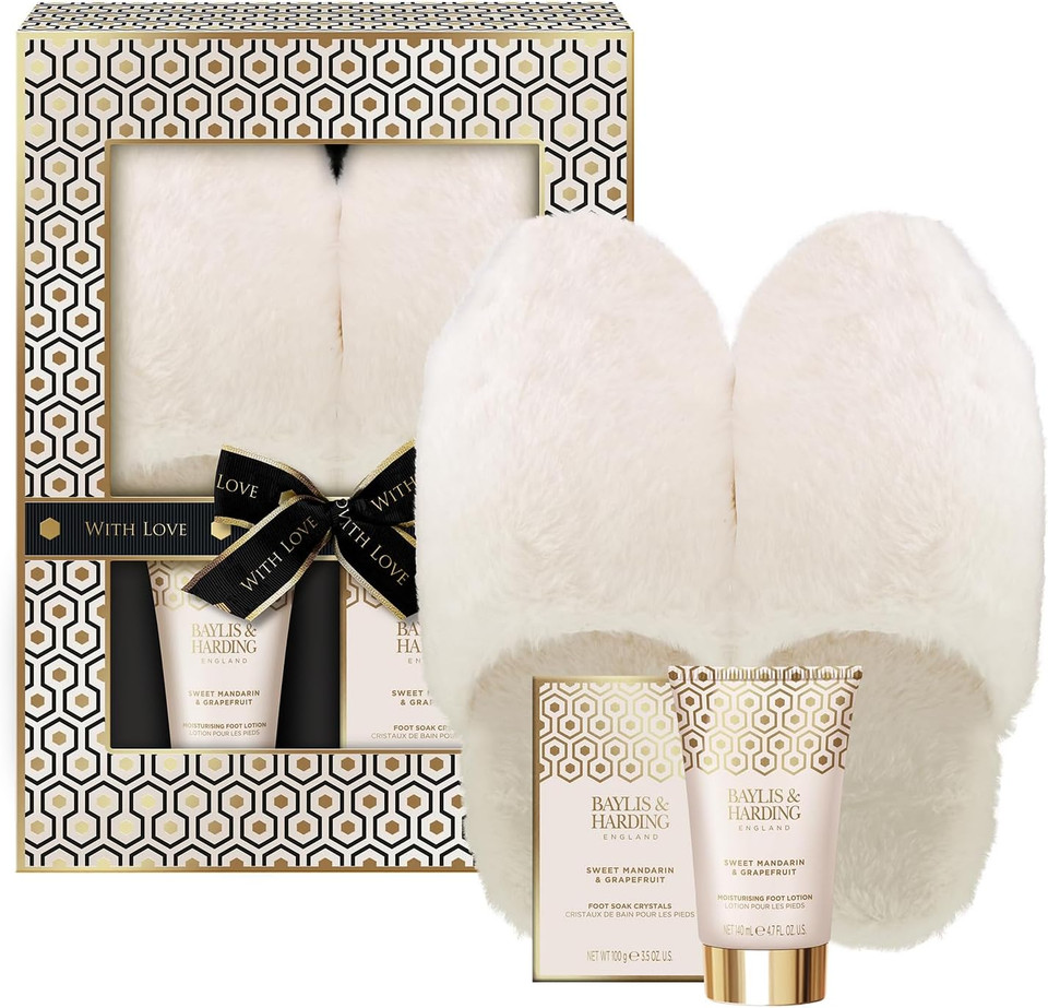 Baylis & Harding Sweet Mandarin & Grapefruit Luxury Slipper Gift Set - Vegan Friendly (Pack of 1)