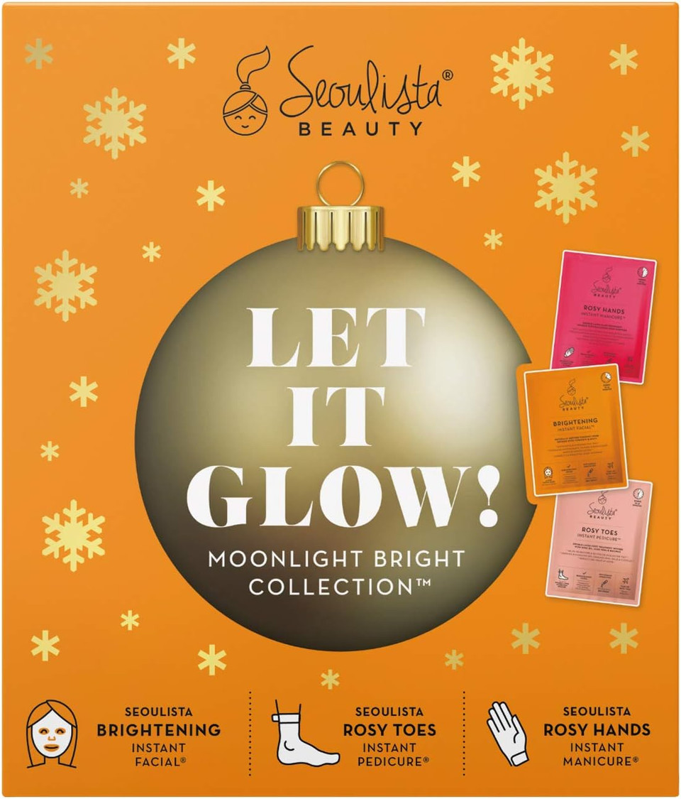 Seoulista Beauty Two To Twinkle Cleanse and Bright Skincare System -Christmas Beauty Skin Care Gift Set Bonus Magic Cleanse with Two Brightening Instant Facials with Vitamin C