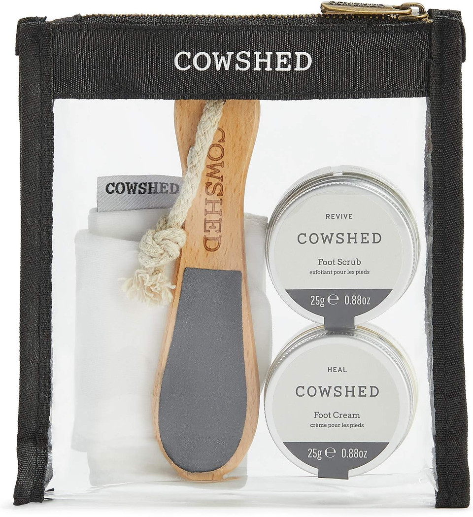Cowshed Pedicure Kit | Revive Foot Scrub 25g - Heal Foot Cream 25g - Moisturising Overnight Pedicure Socks - Foot File | Feet Care Gift Set - Travel Size Pedicure Set for Overworked Feet Cowshed Pedicure Kit | Revive Foot Scrub 25g - Heal Foot Cream 25g - Moisturising Overnight Pedicure Socks - Foot File | Feet Care Gift Set - Travel Size Pedicure Set for Overworked Feet
