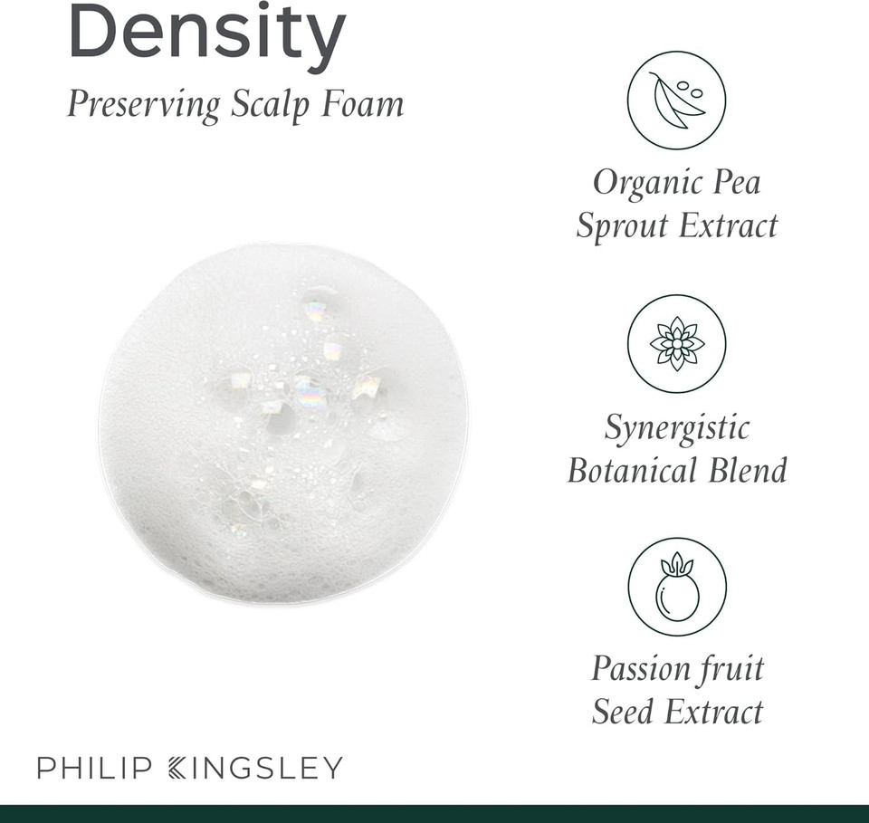 Philip Kingsley | Density Preserving Scalp Foam | Treatment Volumising for Thinning Hair and Hair Loss | Fine, Flat, Thin Hair Volumizer Lifting Foam | Helps Add Texture and Lift Roots | 120ml