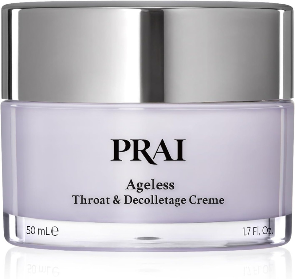 PRAI Ageless Throat & Decolletage Creme 50ml - Anti-Ageing, Collagen Boosting Skincare Cream - Tightens & Firms Skin, Reduces Wrinkles - Luxury Neck Moisturiser With Hyaluronic Acid - 7 Day Results PRAI Ageless Throat & Decolletage Creme 50ml - Anti-Ageing, Collagen Boosting Skincare Cream - Tightens & Firms Skin, Reduces Wrinkles - Luxury Neck Moisturiser With Hyaluronic Acid - 7 Day Results