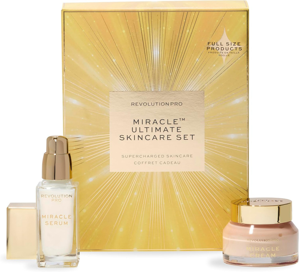 Revolution Pro Ultimate Miracle Skincare Gift Set, Hydrating Kit, Includes Pro Miracle Face Cream & Serum, Vegan & Cruelty-Free