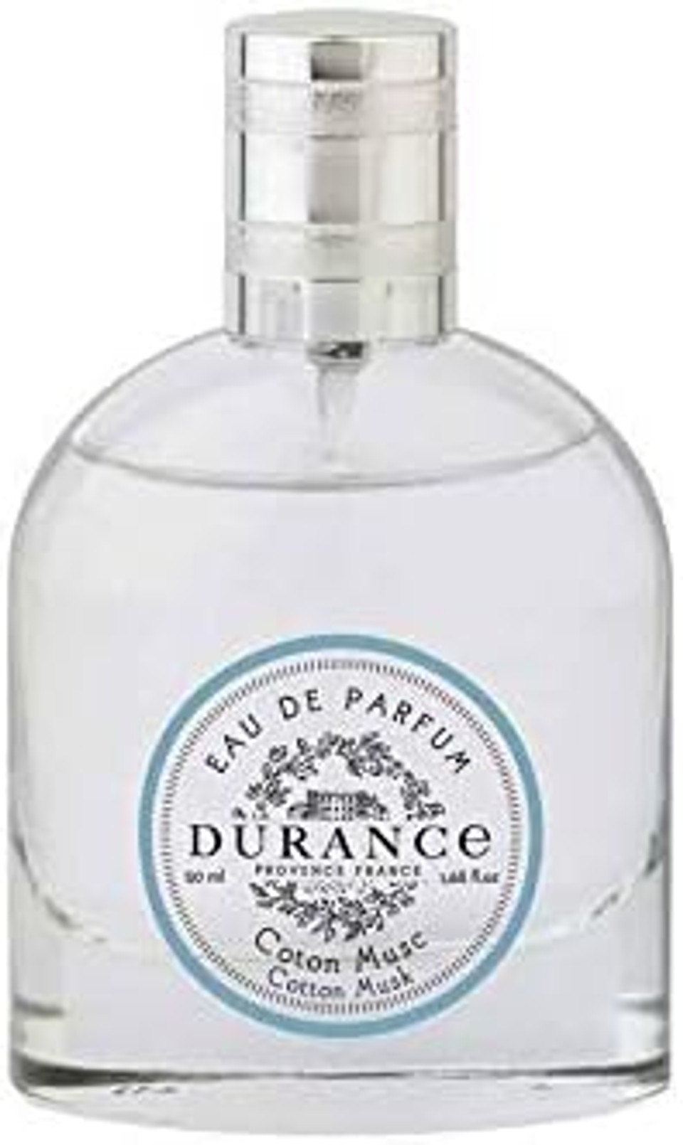 Durance Eau de Parfum For Women (50ml) Cotton Musk Scent, Women's Luxury Fragrance - Natural & Safe, Long Lasting