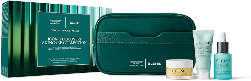 ELEMIS Aston Martin Aramco Formula One Team Iconic Discovery Skincare Gift Set Collection