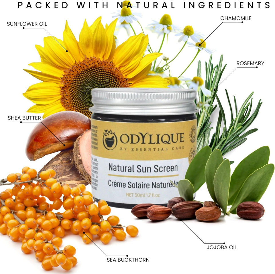 Odylique Natural Sunscreen SPF30 2ml Sample | Vegan & Cruelty-Free | Broad Spectrum UVA + UVB Protection | For Face & Body