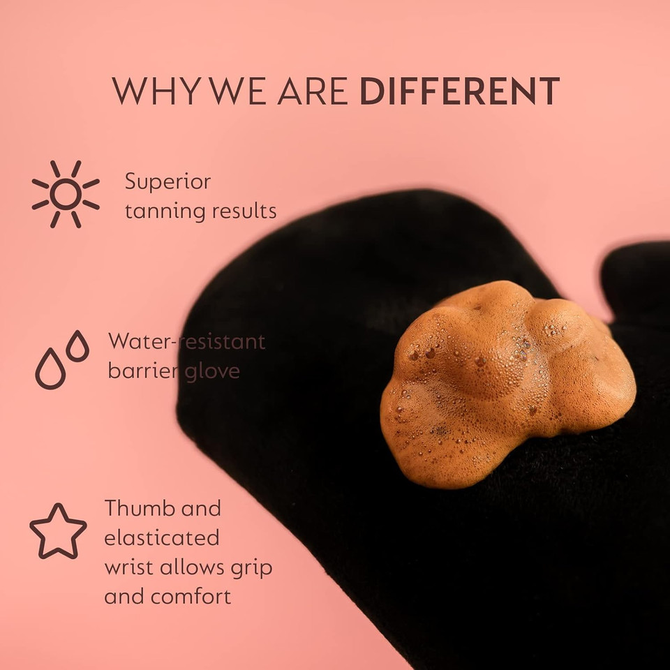 He-Shi Luxury Velvet Tanning Mitt - Double Sided Fake Tan Applicator Glove - Reusable and Washable Tan Mitt - Smooth Velvet for Streak Free Fake Tan He-Shi Luxury Velvet Tanning Mitt - Double Sided Fake Tan Applicator Glove - Reusable and Washable Tan Mitt - Smooth Velvet for Streak Free Fake Tan
