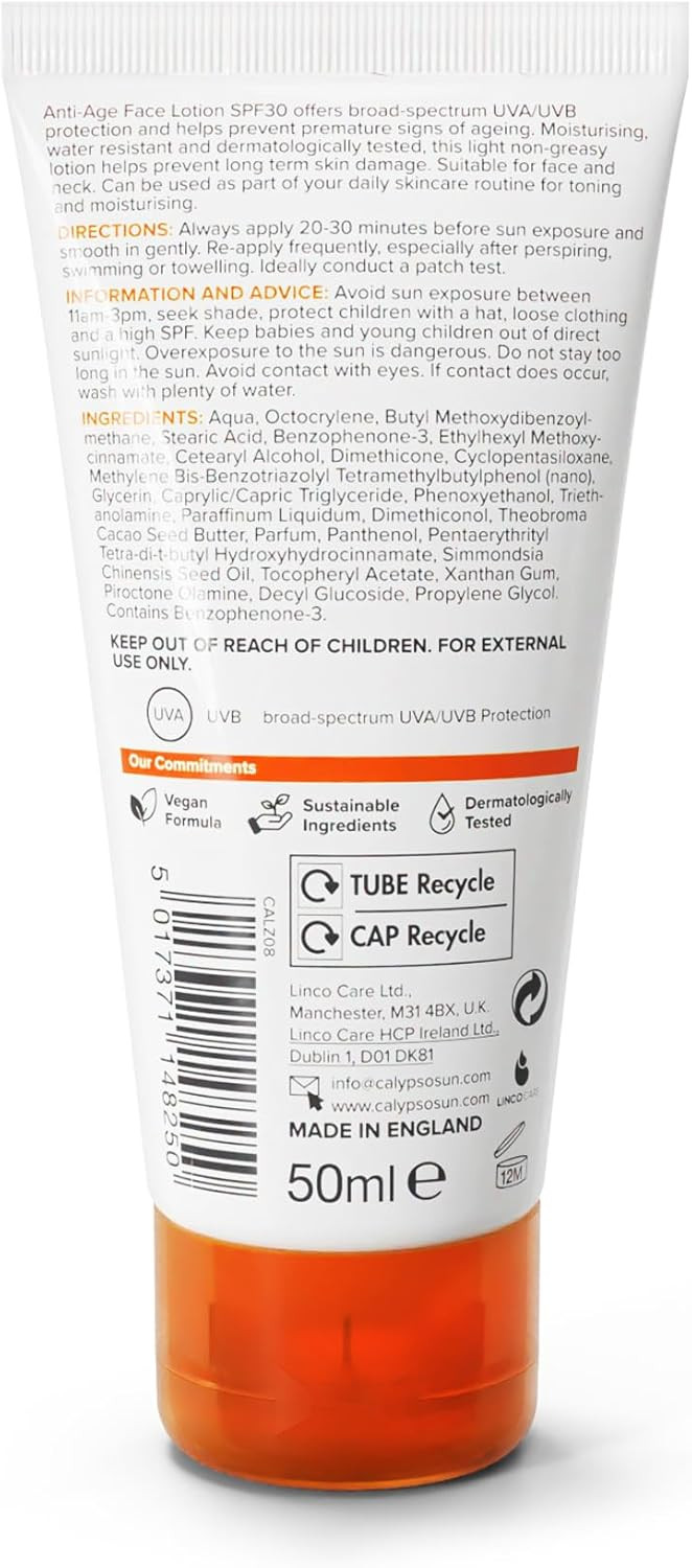 Calypso Facial Sun Protection Cream SPF30 (Pack of 2)