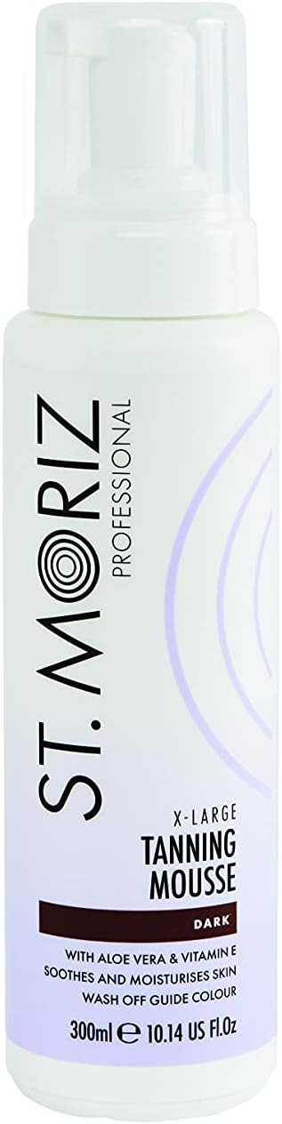 St Moriz Professional Extra Large Instant Tanning Mousse in Dark | Fast Drying Vegan Fake Tan | With Aloe Vera & Vitamin E | With Guide Colour For Streak Free Deep Bronzed Glow | Cruelty Free | 300ml