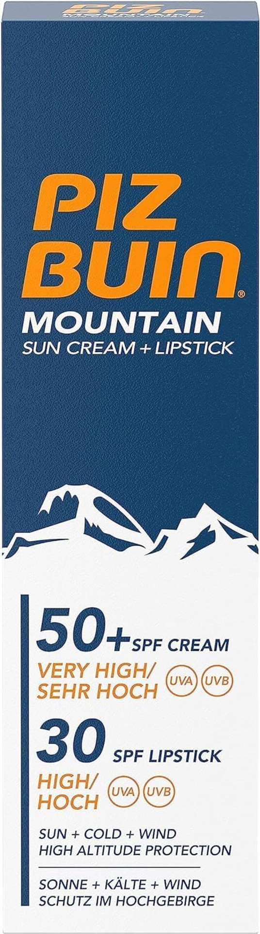 Piz Buin Mountain Face Suncream SPF 50+ (50ml), Advanced Skincare Protection Against The Elements, Fast-Absorbing Sunscreen with Long-Lasting Moisturisation