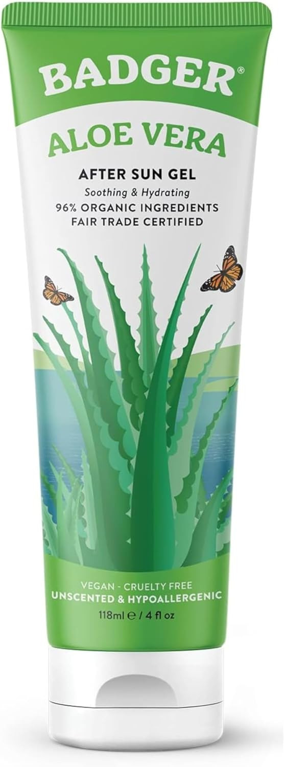 Badger Aloe Vera Gel | Organic & Vegan | Soothes And Hydrates Skin (118 ml)