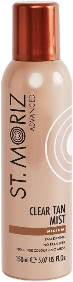 St Moriz Advanced Express Tan Clear Foaming Water | Express Clear Fake Tan Mousse | 1 Hour for Light Glow, 3 Hours for Medium Glow, 6 Hours for Deep Glow | Tanning Water | Vegan | Cruelty Free | 200ml