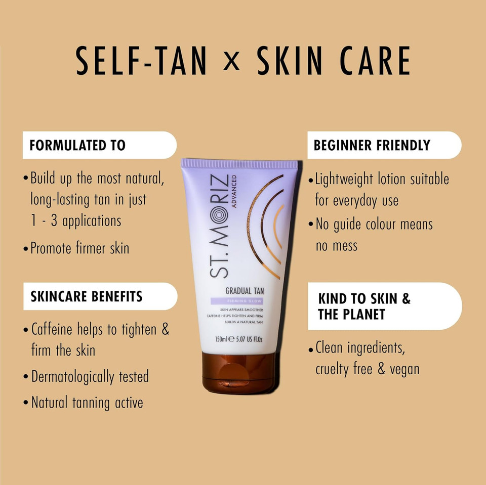 St Moriz Advanced Clear Tan Mist in Medium | Fast Drying Clear Body Fake Tan Mist | For Streak Free Bronzed Glow | No Guide Colour or Transfer | Vegan | Dermatologically Tested | Cruelty Free | 150ml